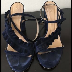 Chloe Navy Suede Heels